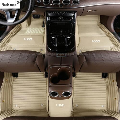 Flash mat Logo car floor mats for Toyota Corolla Camry Rav4 Auris Prius Yalis Avensis Alphard 4Runner Hilux highlander foot mat