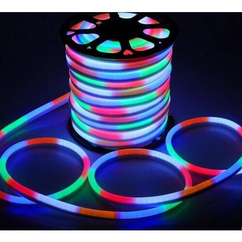 Free Shipping Waterproof IP67 Flex LED Neon Light Indoor&Outdoor Decoration LED Rope Tape Tube Lighting White Red Green Blue 20M
