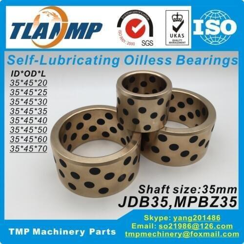 JDB3520/3525/3530/3535/3540/3550/3560 Graphite Copper Bushings Bearings , MPBZ35-20/25/30/35/40/50/60/70 Oil Free Bushings