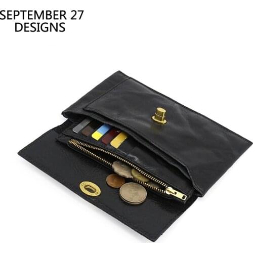 New Fashion Long Wallet Women Genuine Leather Luxury Wrinkled Cowhide Vintage Clutch Bag Lady Phone Passport Credit Card Purses