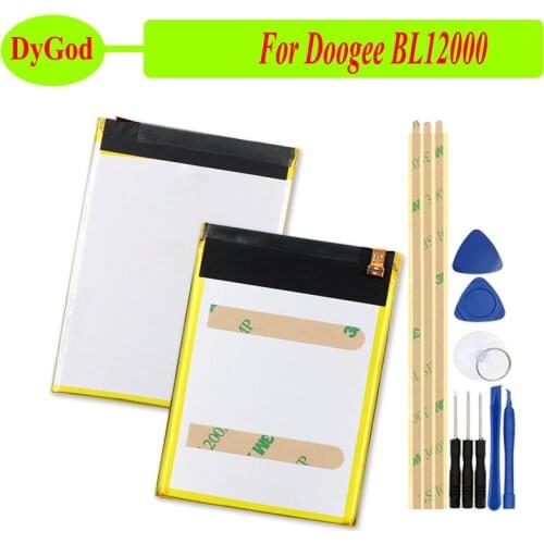 DyGod 12000mAh for Doogee BL12000 Battery Replacement Batteries Bateria For Doogee BL12000 PRO Smart Phone+tools