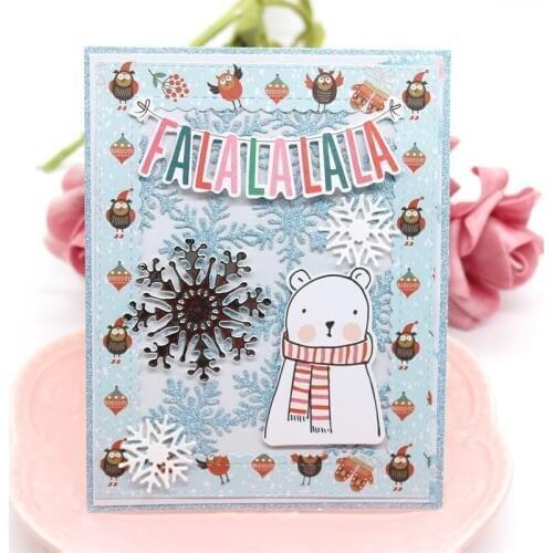 Snowflake Background Metal Cutting Dies Stencils for DIY Scrapbooking Decorative Embossing Paper Card Making Craft