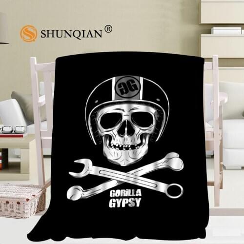 Custom skull and crossbones Coral Blankets Travel Sofa Falafel Blankets Soft Fluffy Warm 56x80inch 50X60inch 40X50inch