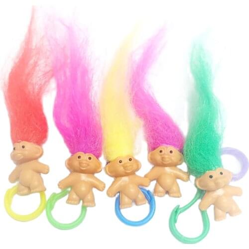 Lot Of 80 Pcs 2.5cm Lucky Troll With Plastic Clip Fun Party Favor Vending Gift Wholesales Pinata Toys Bags Novelty carnival