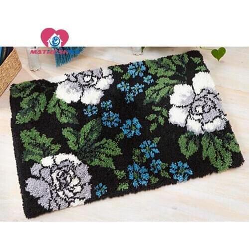 Latch hook rug kits carpet Flowers canvas printed carpet embroidery sale diy rug latch hook rug canvas home decor carpet diy
