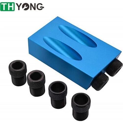 15 Degree Angle Oblique Hole Locator Drill Bits For Woodworking Guide Hole Jig Kit Clamp Hole Puncher DIY Carpentry Tools