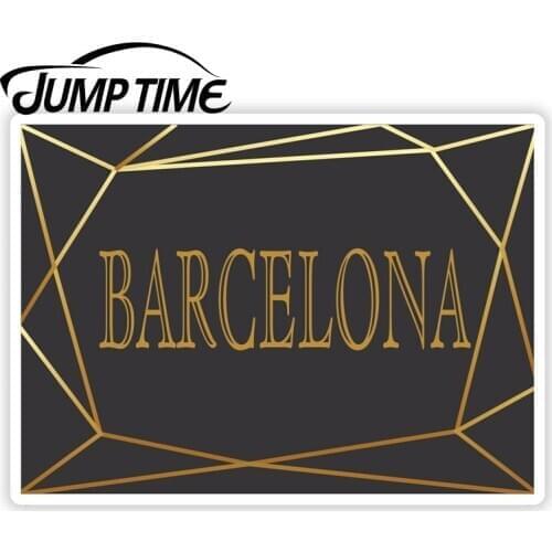 Jump Time Barcelona City Spain Art Deco Stickers Travel Sticker Luggage Decal Truck Window Car Wrap Car Accessories
