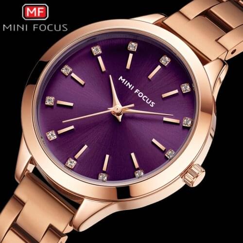 2020 New Purple Beauty Lady Watch Exquisite Luxury Diamond Waterproof Quartz Watch Thin Strainless Steel Bracelet Birthday Gift
