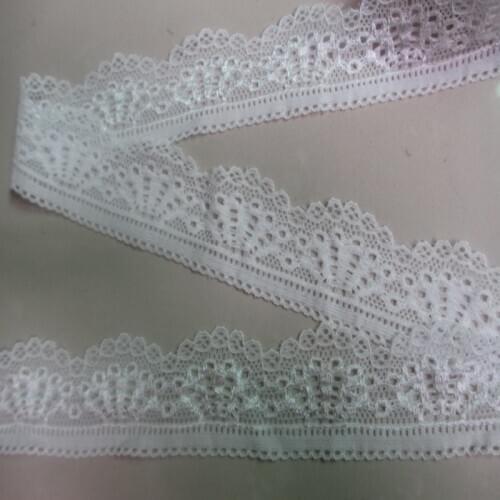 Wholesale 10 yards Beautiful white high-quality embroidered stretch lace ribbon width 3 cm