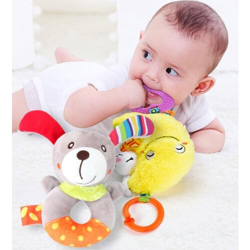 Rattles For Kids Baby Toys 0 6 12 13 24 Months Educational Toys From 0 Developmental Newborn Infants Hand Grip Cute Animals