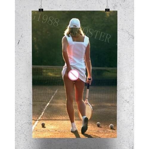 S132 Sexy Hot Girl Tennis Hips Wall Posters Prints Silk Art Painting For Home Bedroom Decor