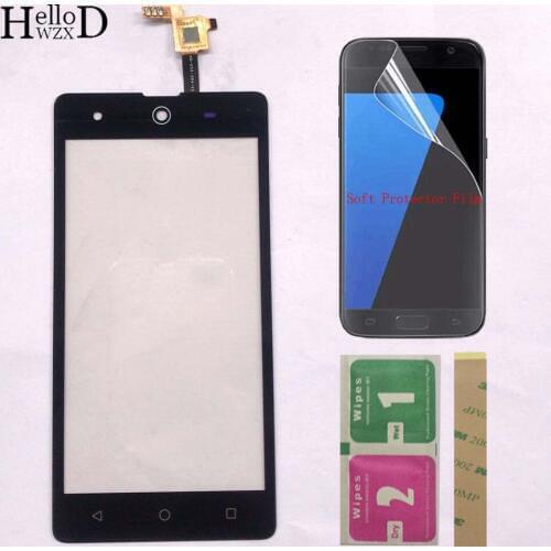 Phone Touch Screen Sensor For BQ BQS-5050 BQS 5050 Touch Screen Digitizer Panel Front Glass Replacement 3m Glue Protector Film