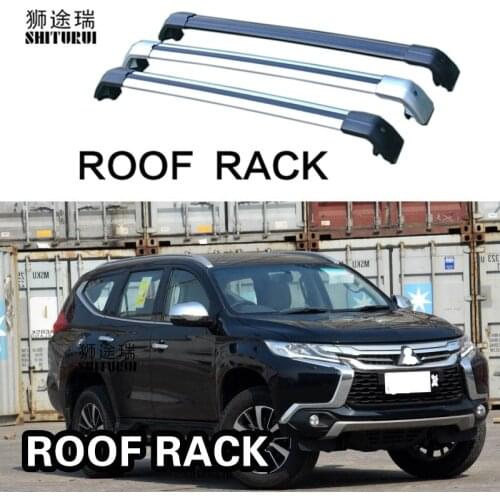 SHITURUI 2Pcs Roof bars For Mitsubishi Pajero Sport SUV 2013+ Aluminum Alloy Side Bars Cross Rails Roof Rack Luggage Carrier
