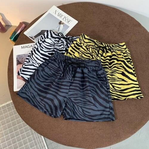 Shorts Women Zebra Elasticity Lovely Girls Korean Style Sweet Students Harajuku Leisure Sports Simple Oversized Short femme