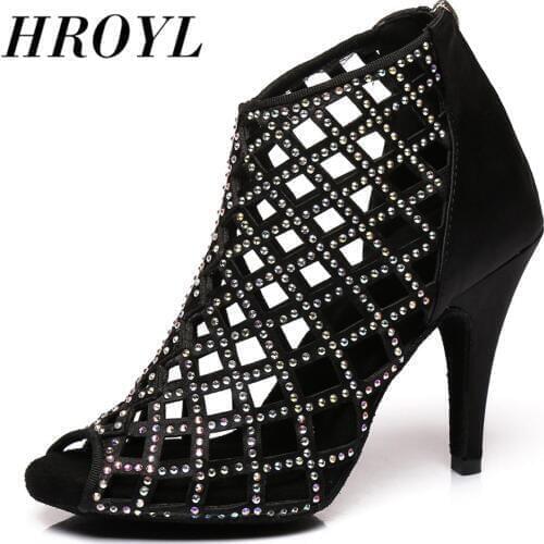 Latin Dance Shoes New womens girls ladys Ballroom indoor tango salsa Rhinestone Dancing Shoes high heel wholesale Hot sale