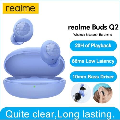Realme Buds Q TWS Wireless Headphones In-ear Earphones Touch Control 20 Hours Battery IP5 Water resistant headset