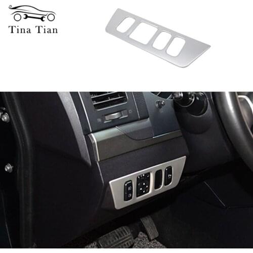 Silver Headlight Switches Buttons Panel Cover For Mitsubishi Pajero 2007-2009 2010 2011 2012 2013 2014 2015 2016 2017 2018 2019