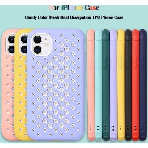 Skin-Friendly Protection Phone Case For iPhone 11 12 Pro Max 6 7 8 Plus XS Max X XR Silicone Shockproof Case Candy Color Cover