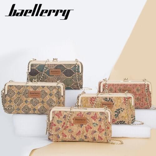 Women Wallet Mobile Phone Bag Female Korean Large-Capacity Messenger Bag Fashion Wood Grain Multi-Card Lady Wallet