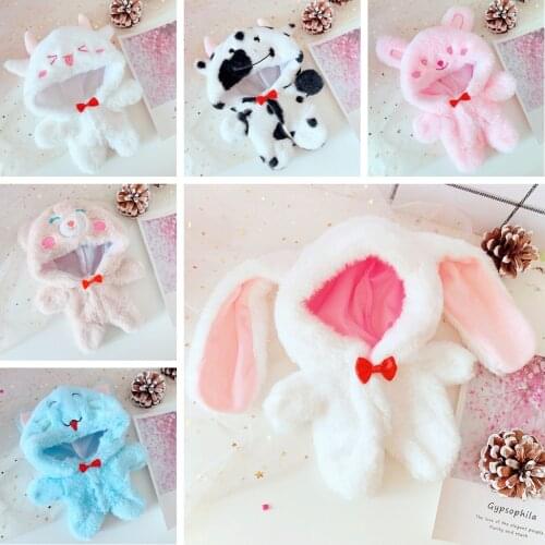 Star Plush Doll Clothes Suit Puppet Hairy Rabbit Cat Jumpsuit Suit 20cm Toy Clothes Idol Plush Doll Dress Up Clothing