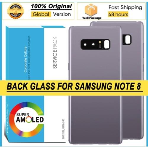 100% Original for SAMSUNG Galaxy Note 8 N950 N950F N9500 SM-N950F Battery Back Cover Door Housing Camera Glass note8 Back Glass