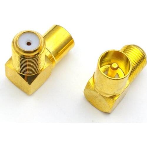 20pcs brass F Type Female to Male PAL RF Aerial TV Antenna Cable Plug adapter