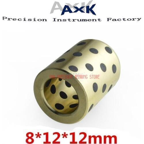 2021 Hot Sale New Arrival Rolamentos Rodamientos 8x12x12 Mm Linear Graphite Copper Set Bearing Bushing Oil Self-lubricating Jdb