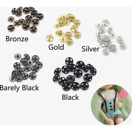24 Pcs Mini Button Buckle for 1/6 Doll DIY Doll Clothes Metal Buckle Invisible Snap Handmade Doll Clothing Sewing Accessories