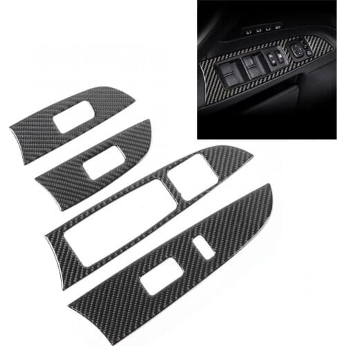 4pcs Carbon Fiber Window Lift Control Frame Panel Fit for lexus IS250 300 350C 2006 2007 2008 2009 2010 2011 2012