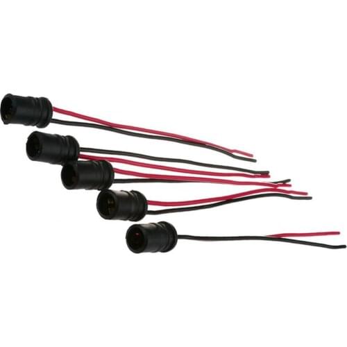 5Pcs T10 W5W Rubber Car LED Light Bulb Lamp Holder Connector Base Cables Car Light Accessories Детали интерьера