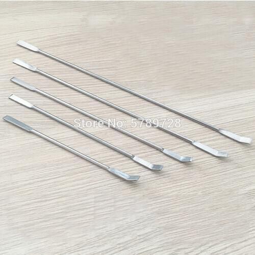 5pcs Stainless steel double - head drug scraping, inoculating scraper, scraper for laboratory samples,Length 12.5cm to 50cm