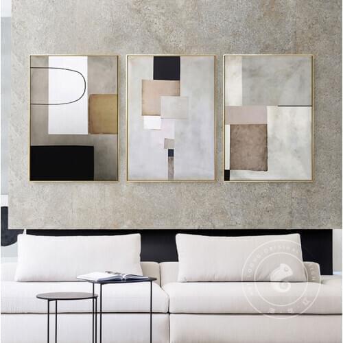 Abstract Poster Wall Pictures for Living Room Bedroom and Aisle Warm Colors Mixing Canvas Art Home Decoration HD Canvas Painting