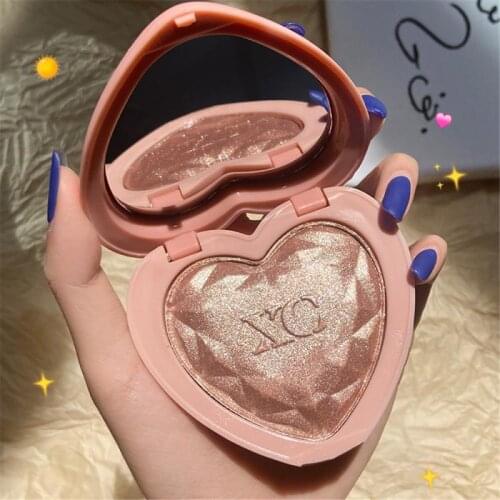 Diamond Bronzers/Highlighters Contouring Powder Brighten Toning Plate Heart-shaped Powder Convenient Easy To Carry TSLM1