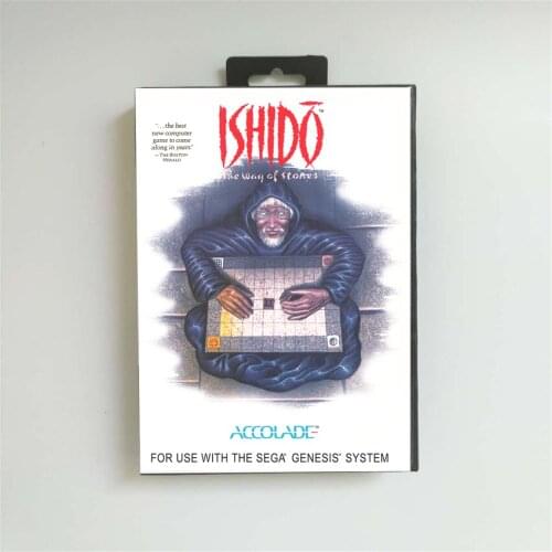 Ishido The Way of Stones - USA Cover With Retail Box 16 Bit MD Game Card for Sega Megadrive Genesis Video Game Console