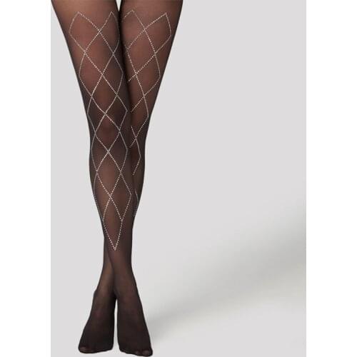 Super Star Plus Size Rhinestone Tights 15DEN 120DEN Stretchy Bling Pantyhose Autumn Winter Thick Tights High Quality Pantyhose