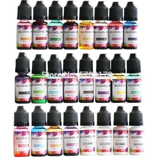 24 color 3D blooming fluid pigment Alcohol ink diffusion color concentrate for crystal epoxy