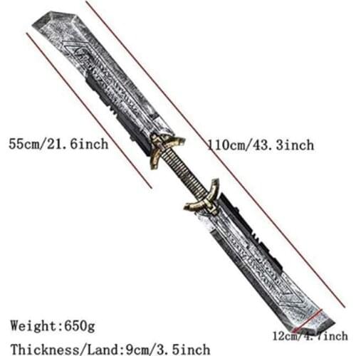 1:1 Cosplay 110cm Double-edged Sword Cosplay Endgame Costume Accessory Halloween Props Cosplay Weapon