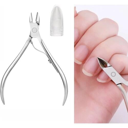 Nail Cuticle Nipper Stainless Steel Sliver Tweezer Clipper Dead Skin Remover Scissor Plier Pusher Tool