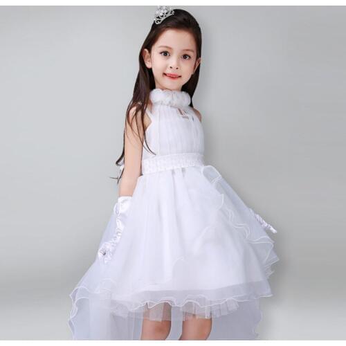 Summer Girls Dress Childrens Clothing Party Princess Baby Kids Girls Clothing Wedding Dresses Prom Dress Teen Costume whitepink