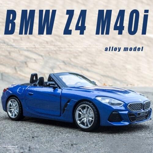 Diecast 1:30 Alloy Car Model Miniature BMW Z4 M40i Sport Car Metal Vehicle for Boys Gifts Collection Childrens Toys Hot Selling