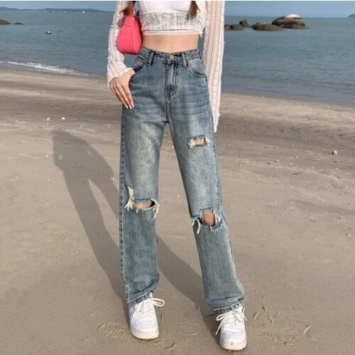 Fashion Retro Jeans 2021 Summer WomenS High Waist Streetwear Overalls Jeans Slim WomenS Jeans Pencil Pants Casual Pants