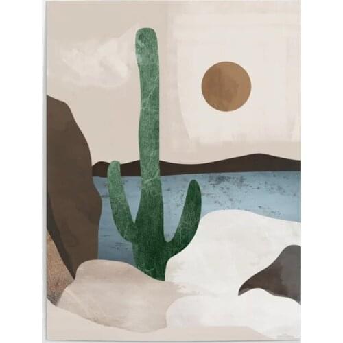 Modular Hd Prints Pictures Paintings Cactus Home Decoration Canvas Landscape Poster Wall Artwork For Living Room No Framework