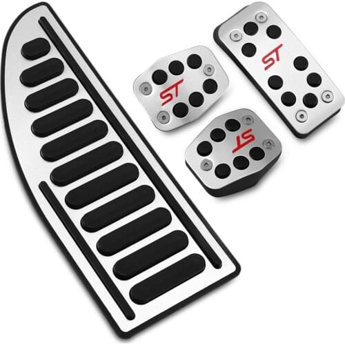 Car Gas Fuel Pedal Set Brake Pedals Rest Foot Pedal Covers for Ford Focus 2 3 4 MK2 MK3 MK4 RS ST Kuga Escape