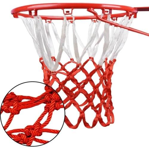 Nylon Thread Basketball Net Thick Durable Standard Size Sports Rugged Duty Hoop Mesh Backboard Rim Home Training