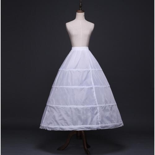 New Cheap Long Wedding Bridal Petticoats for Wedding Dress 4 Hoop Ball Gown Crinoline Petticoat Wedding Accessories Petticoat