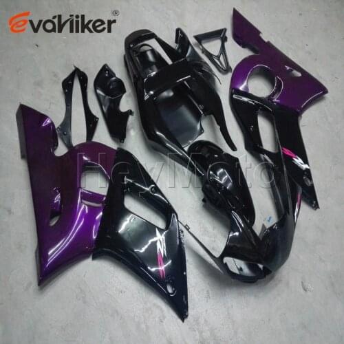 Motorcycle Fairing hull for YZFR6 1998 1999 2000 2001 2002 purple black YZF R6 98 99 00 01 02 ABS plastic panels kit H3