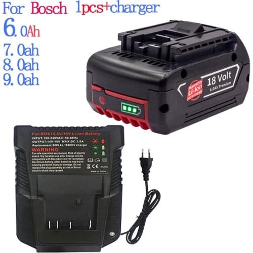 Rechargeable Electric Impact Drill, Lithium Battery Powered Portable Tool, Suitable For Bosch 18V6.0AH Wrench Angle Grinder Mach