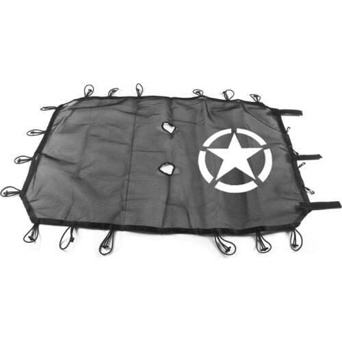 Fit Jeep Wrangler JK 4Door Five Star Roof Mesh Sunshade Top Cover UV Protection
