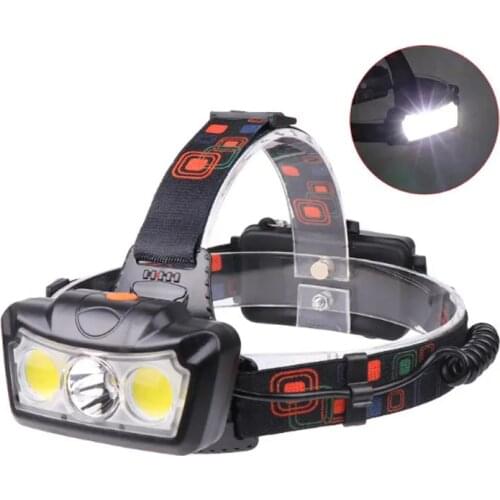 Portable Mini T6+COB LED Headlamp USB Rechargeable Camping Head Lamp Fishing Headlight Flashlight Torch
