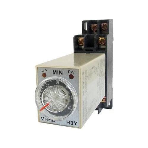 0-60 Minute H3Y-2 Time Relay AC220V/AC110V/DC24V/DC12V 8 Pins Power On Time Delay Timer